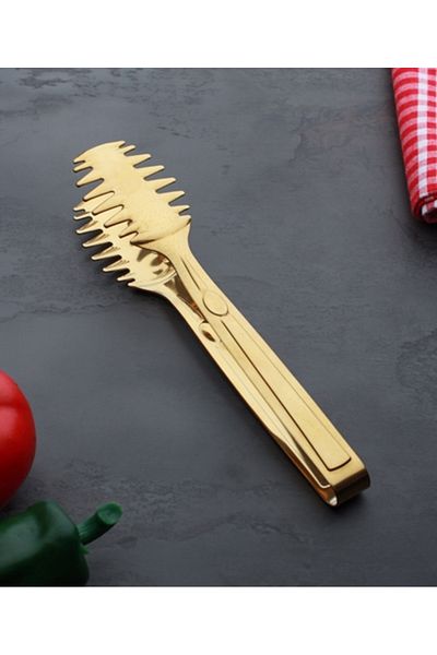 ACAR Gold Pasta Tongs