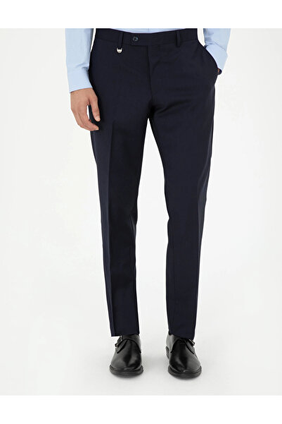 Pierre Cardin Dokuma Suit Parlak Kumaş Lacivert Pantolon