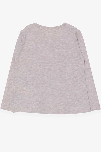 Breeze Girl's Long Sleeve T-Shirt Girl Printed 3-8 Years, Beige Melange