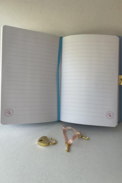 ÇilekKurdu Kilitli Hatıra Günlük Defter Studıo Pets Kilitli Sert Kapak 120 Yaprak