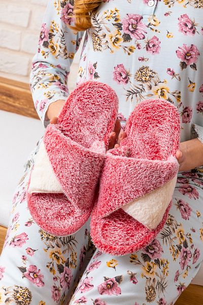 golder Winter Soft Twist Eva Sole Guesting Dowry Γυναικείες παντόφλες - RED0003