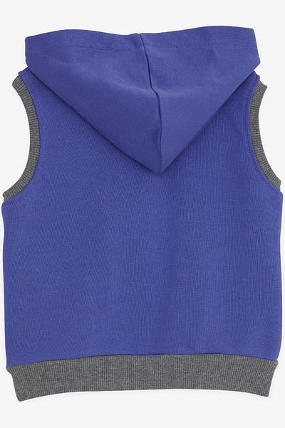 Breeze Girl's Hooded Vest Zippered Embroidered 3-8 Years, Purple
