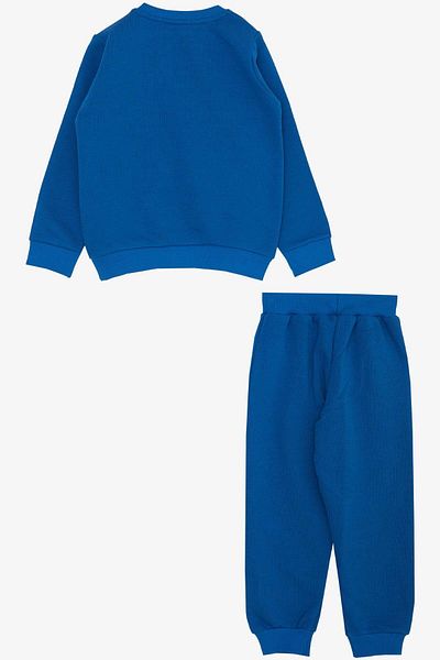 Breeze Boy's Tracksuit Set 3D Text Printed 1.5-5 Years, Saks Blue