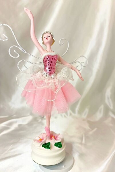 RaHan Müzikli Dans Eden Balerin Biblo Takı Standı Pembe