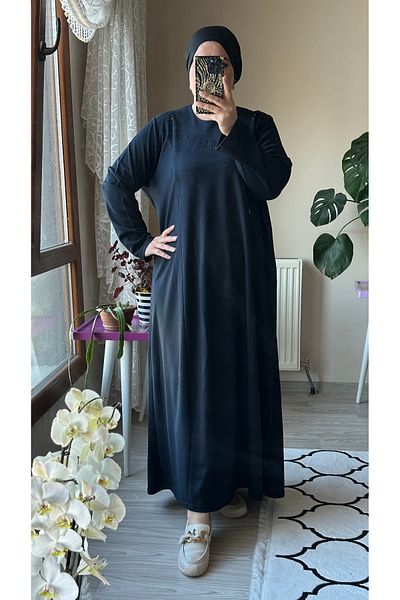 TDYtrendy Giyim Φόρεμα Anne Çelik Κρύο Πετρώδες Λικρά Μεγάλο Μέγεθος