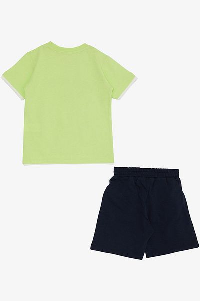Breeze 2-6 Years Boy Shorts Set - Cute, Printed Puppy, Pistachio Green