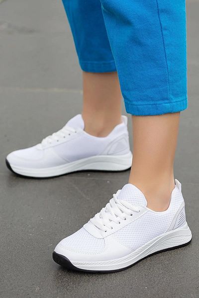 mackrock sports Pantofi de damă, plasă, respirabil, plat cu șireturi, talpă confortabilă, anti-alunecare, pantofi sport casual confortabili