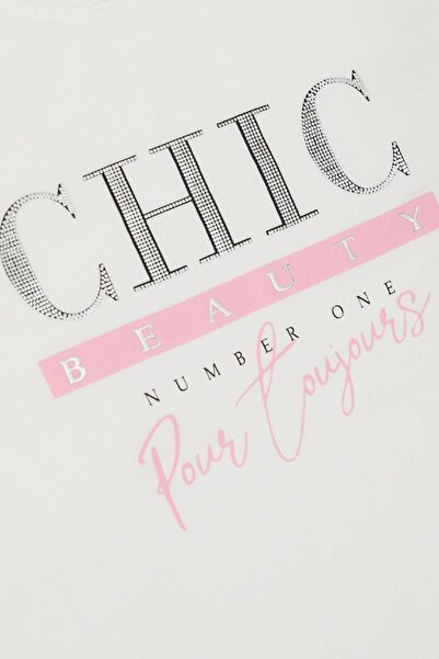 Breeze Дівчача футболка з довгими рукавами, з блискітками та принтом, 9-14 років, екрю