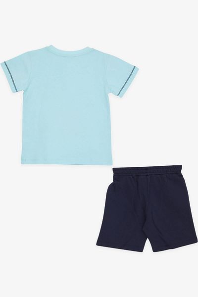 Breeze Girls & Boys Boy Shorts Set Friendship Themed Animal Printed 1.5-5 Years, Light Blue