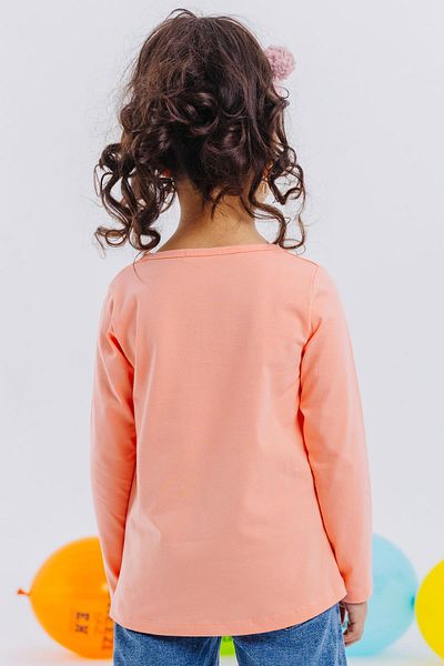 Breeze Tricou cu mânecă lungă cu imprimeu Friendship Cool pentru fete 4-8 ani - Somon