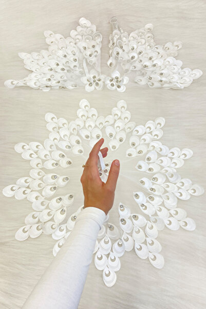 ZEYMERADE منديل العروس الأبيض، تفاصيل الحجر اللامع لحفلات الزفاف، وصيفة العرو...