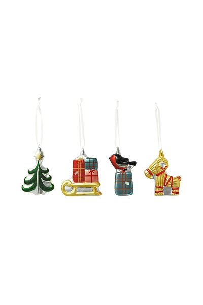 IKEA Vinterfint 4Pcs Multicolor Christmas Pine Tree Ornament