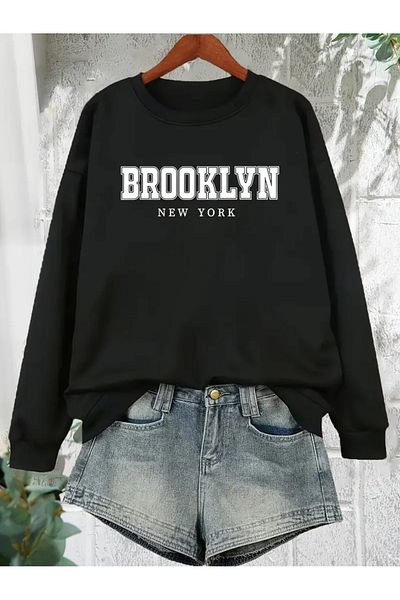 Karatopak Hanorac oversize unisex cu imprimeu Brooklyn New York