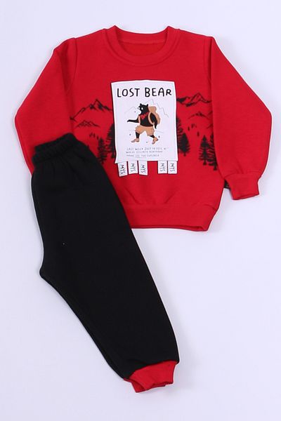 HÇM 3 Thread Tracksuit for Baby Boy - Teddy Bear Printed A40