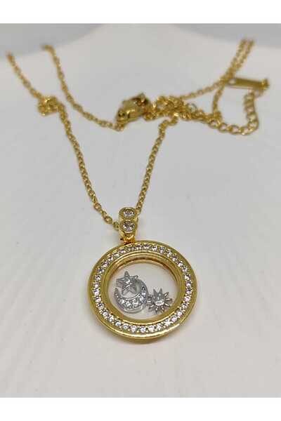 FOR YOU TAKI by Ezgi قلادة نسائية أنيقة يوميًا من الفولاذ على شكل نجمة القمر ...