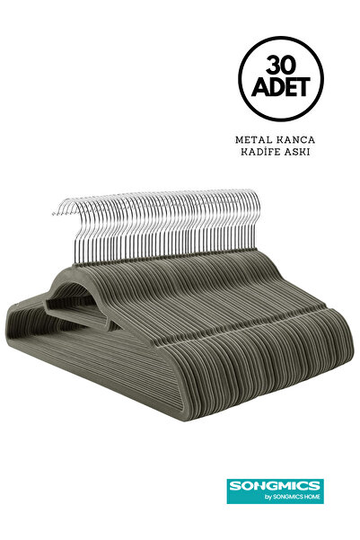 motheranbaby Kadife Elbise Askısı, Kaymaz Yüzeyli Askı Seti, Yerden Tasarruf ...