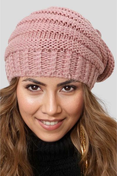Uniquetrenders Women's Winter Neck Collar Featured Knitwear Knitted Beanie