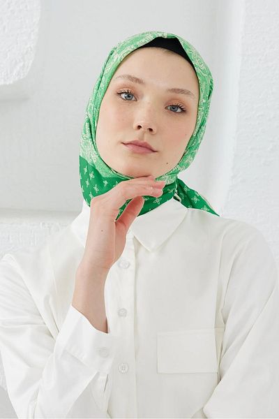 Emproyal Eșarfă din bumbac cu model etnic imperial Benetton