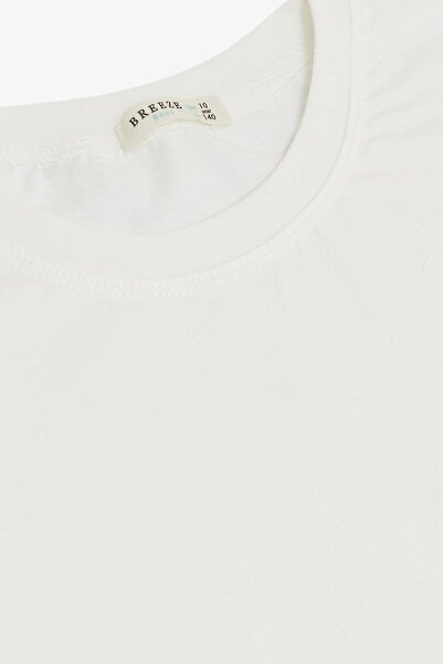 Breeze 4-8 Years Old Boy Long Sleeve Ecru T-Shirt