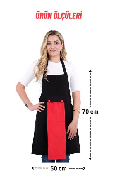 sevilya Star Ayar Askılı Havlulu 4lü Mutfak Önlüğü Seti (ELDİVEN TUTACAK)