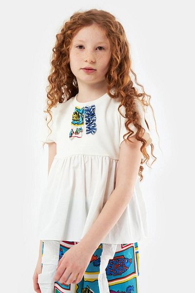 Lia Lea بلوزة بيضاء للفتيات من متجر بي جي 23ss0l03667
