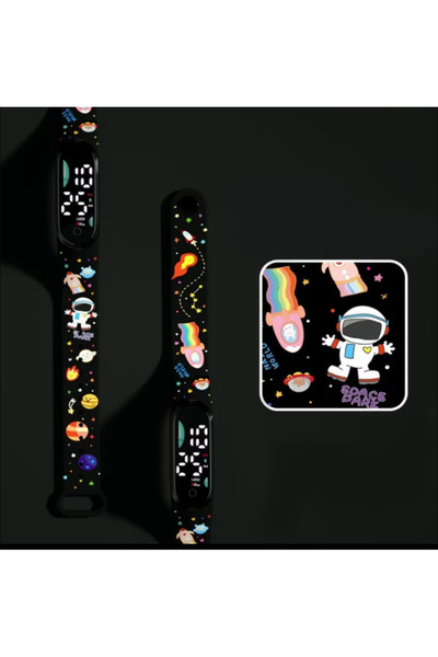 synshop Astronot Uzay Gezegen Roket Gemi Yetişkin  Çocuk Su Geçirmez Kol Saat