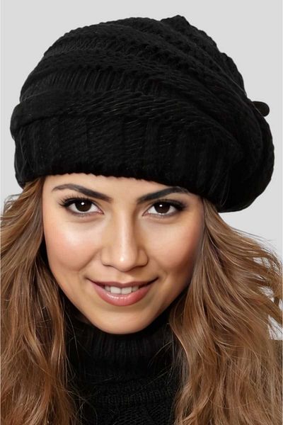 Uniquetrenders Women's Winter Neck Collar Featured Knitwear Knitted Beanie