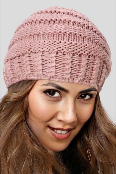 Uniquetrenders Women's Winter Neck Collar Featured Knitwear Knitted Beanie