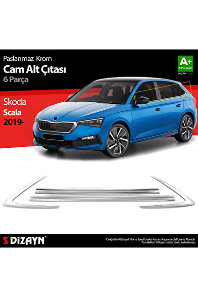 S Dizayn S-Dizayn Skoda Scala Krom Cam Çıtası 6 Prç 2019 Üzeri 7220060