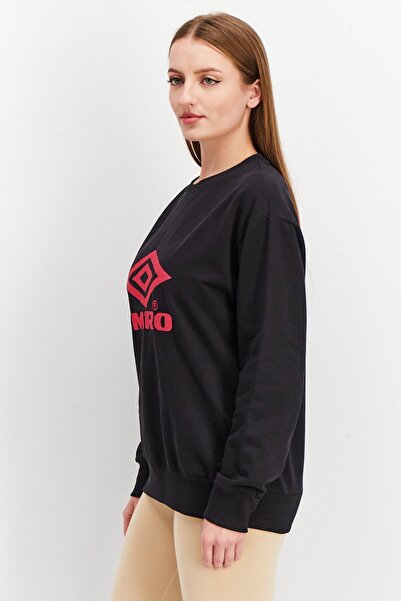 UMBRO Women Sportswear Fit Long Sleeve Training Sweatshirt, Black