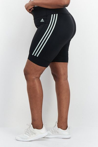adidas Women Plus Size Brand Logo Training Shorts, Black Combo