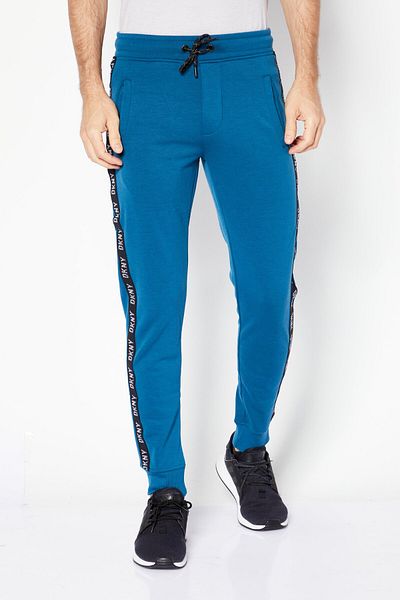 Dkny Men Regular Fit Brand Logo Jogger Pants, Sea Blue Combo
