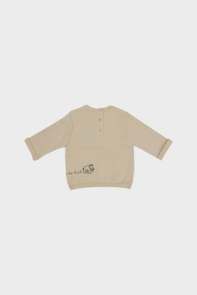 Layette Bg Store Baby Boy Beige Sweatshirt 22Fw0Lt8504