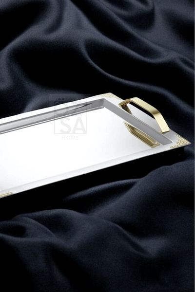 ÖzSa Home Tiamo Hürrem Premium - 18/10 Stainless Steel Handles Presentation and Promise Engagement Tray