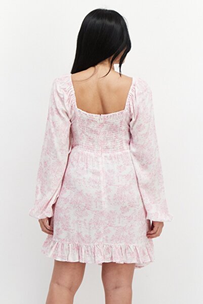 Bcbgeneration Women Allover Print Mini Dress, Pink Combo