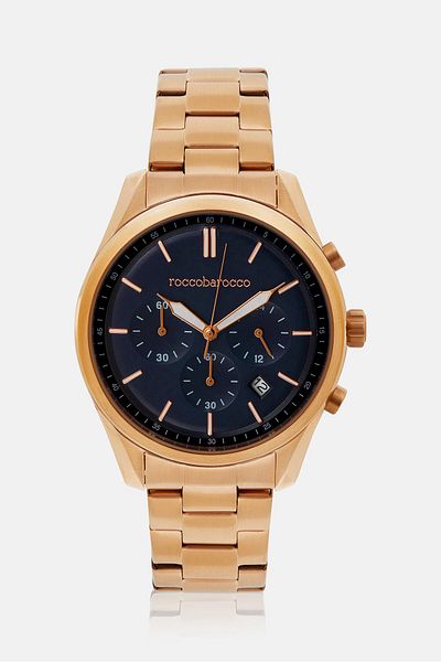 Roccobarocco Men Rb4853m-03m Analog Watch 42mm, Gold