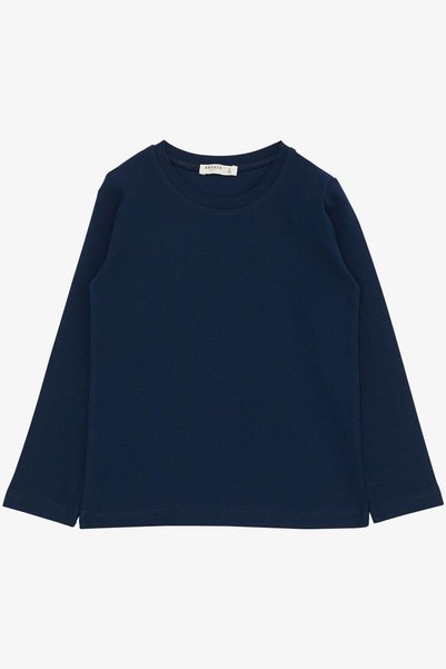 Breeze Boy's T-Shirt - Long Sleeve, 4-8 Years, Navy