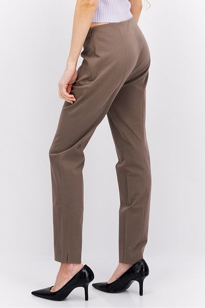 THEORY Women Solid Twill Bistretch Skinny Pants, Dark Mushroom