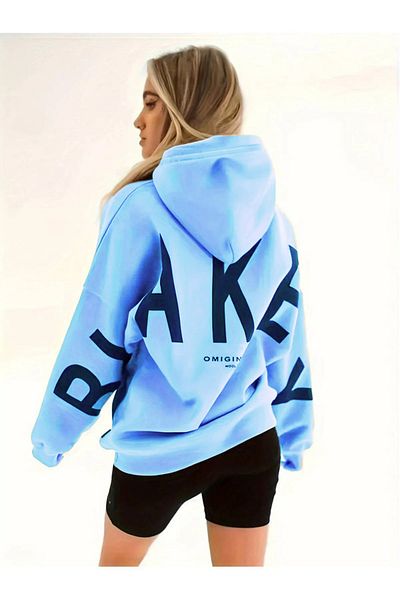 Machetta Μπλούζα με στάμπα Blake Unisex Oversize με κουκούλα - Plus Size