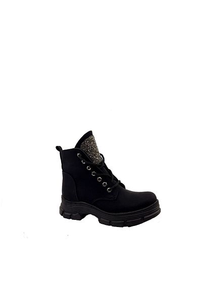 AYAKKABIMOOD Shoesmood Cc 209 Μαύρες Μπότες Σόλας Σμαραγδένια Thermo