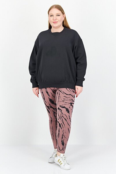 adidas Women Plus Size Long Sleeve Outdoor Sweatshirts, Dark Grey