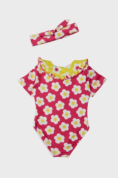 GB Baby Bg Store Baby Girl Patterned Swimsuit 23ss0bg2060
