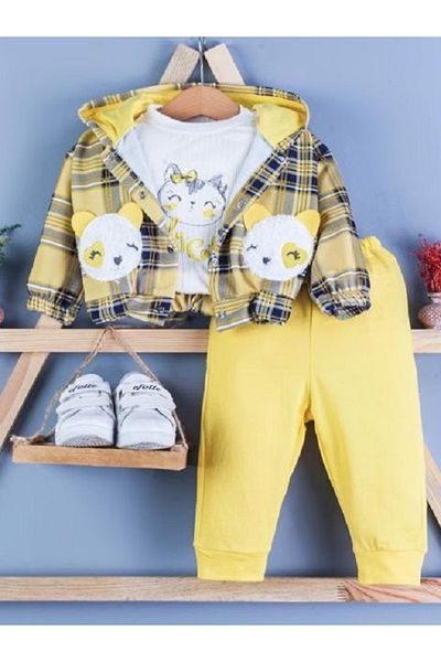 DFN Baby Girl Striped 3-Piece Suit