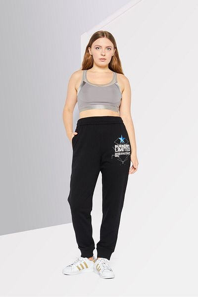 BURBERRY Women Brand Logo Pull-on Jogger Pants, Black