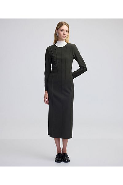İpekyol Ribbed Stitching Dress