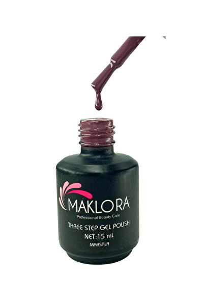 Maklora Kalıcı Oje Three Step Gel 15ml 166 Marsala 15ml