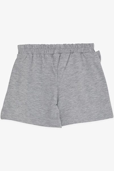 Breeze Kız Çocuk Şort Etek Fiyonklu Fırfırlı 1.5-5 Yaş, Gri Melanj