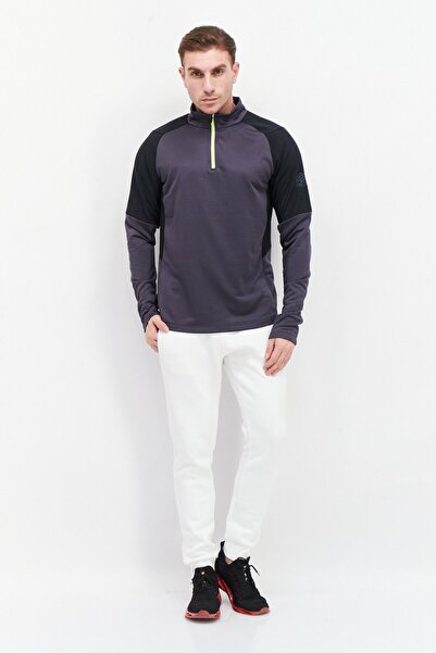 umbra Men Sportswear Fit Long Sleeve Brand Logo Training Sweatshirts, Black Combo