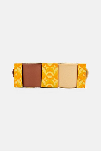 NANETTE LEPORE 2 Pieces Bamboo Mug, Beige And Brown
