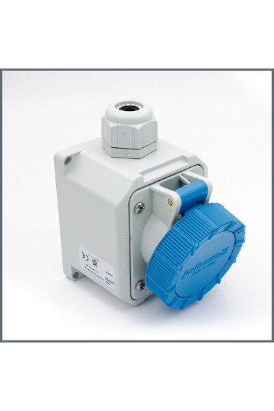 palazzoli Ensüstriyel Sıva Üstü Priz Su Geçirmez 16A (IP66/IP67) 230V h:6 2P+T